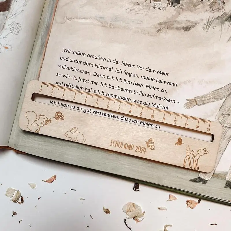 Guided Reading Tools Wooden Guided Reading Ruler Measuring Ruler Text Guide For Children Students Teachers Reading Accessories