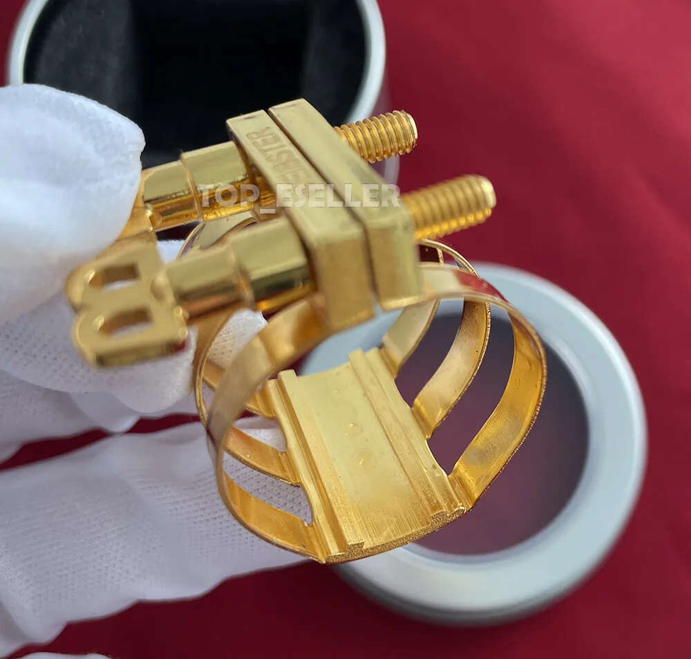 high quality Quality Gold plated Alto saxophone Ligature For Hard Rubber mouthpiece Ligatures