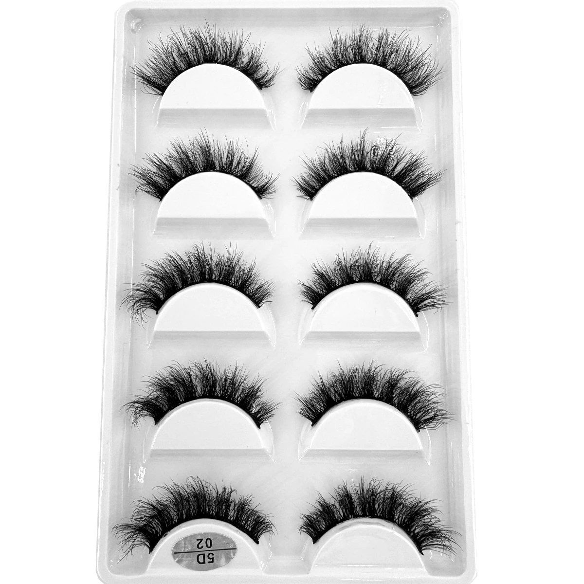 5 Paar natürliche lange falsche Wimpern gefälschte Wimpern langes Make-up 3D-Nerzwimpern Verlängerungswimpern wiederverwendbare Nerzwimpern für Schönheit