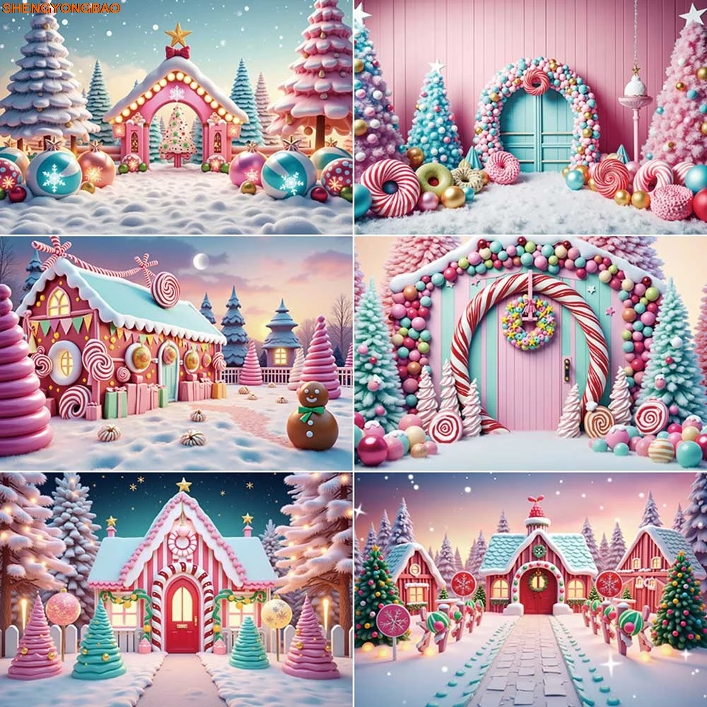 

Christmas Scenery Photography Background Xmas Tree Window New Year Photozone Backdrop Children Studio Photocall Supplies