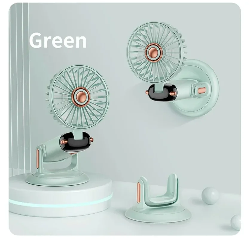

Мини-ручной вентилятор на присоске, складной портативный подвесной 5-скоростной перезаряжаемый вентилятор, дисплей, стол для ванной комнаты, тренажерного зала