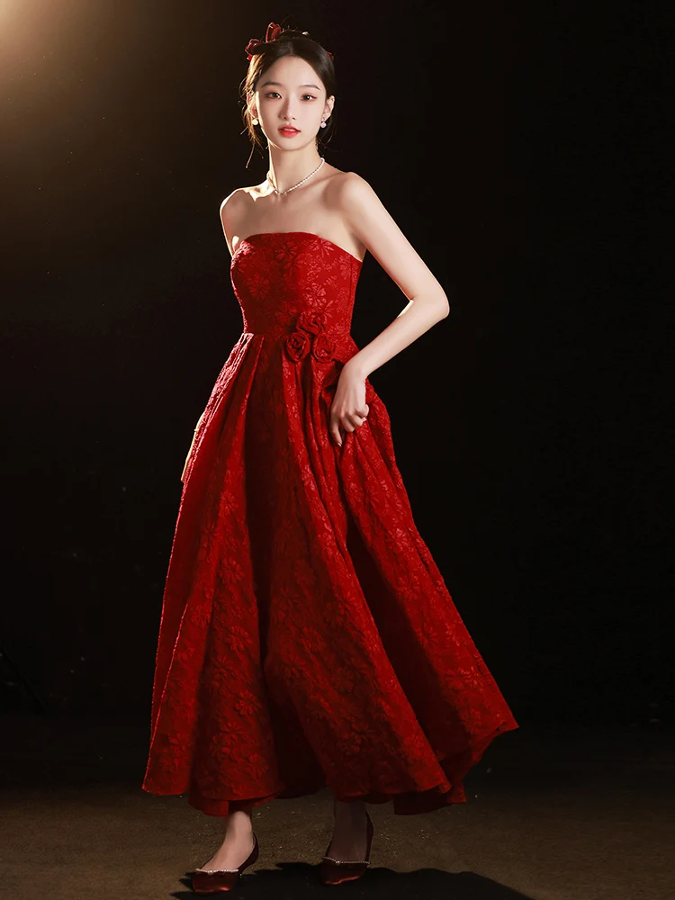 

Pregnant Women Wedding Dres Ele Off-oulder Long Skirt High Waist A-Line Dr for Engagement Parties Adult Ceremony