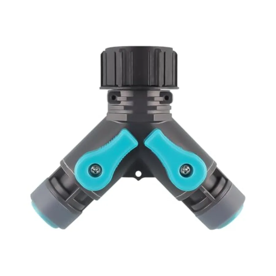 

Разветвитель садового шланга 2-ходовой разветвитель водяного шланга Y-адаптер Разветвитель крана 3 4 дюйма Соединитель садового шланга с 2 запорными клапанами для Ga