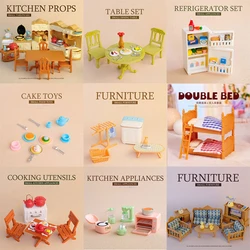 Miniature Dollhouse Furniture 1/12 Miniature Toys Girl Dolls Accessories Bedroom Bathroom Dollhouse Kit for Dolls