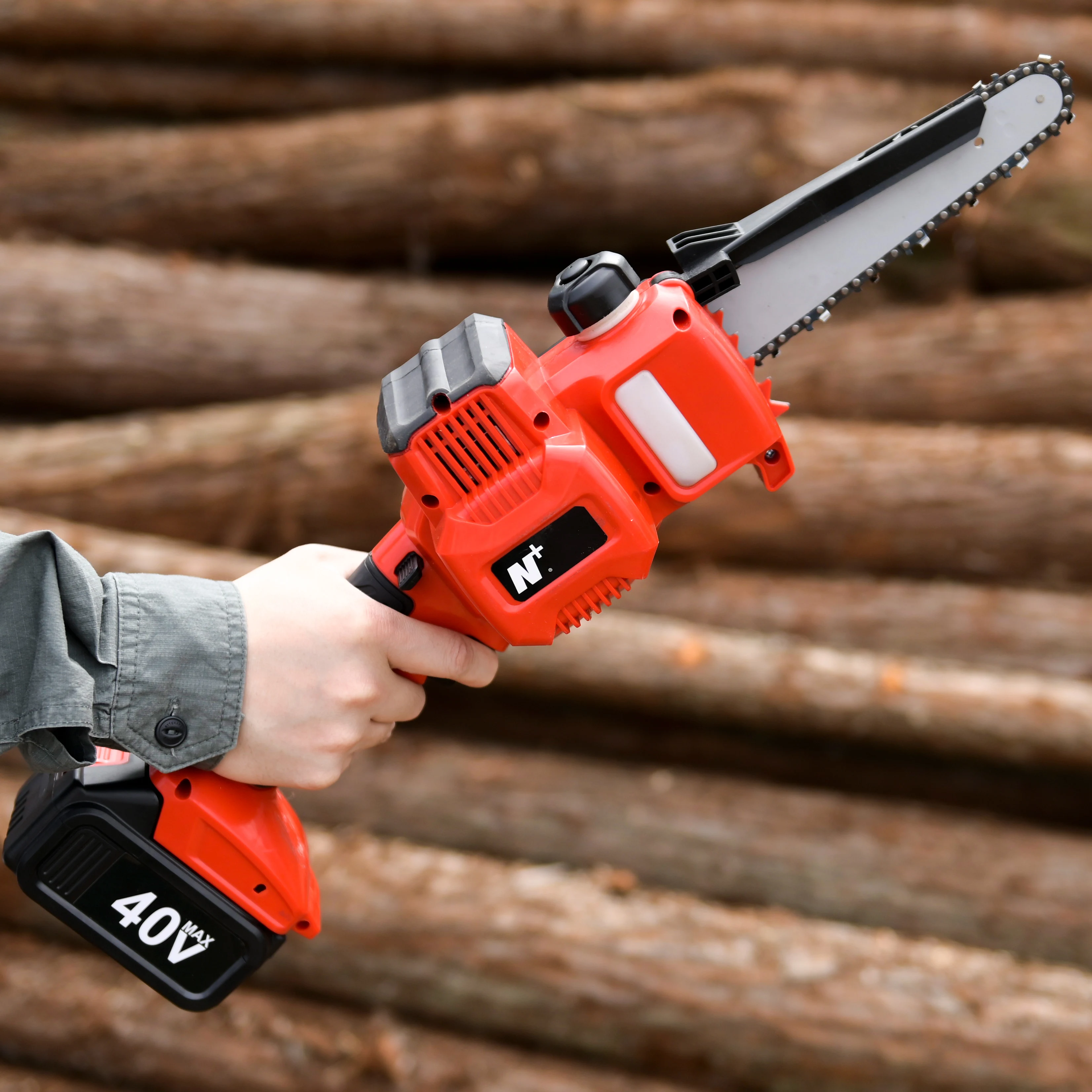 Nplus new energy high quality mini chainsaw 8 Inch electric chain saw wood cutting machine