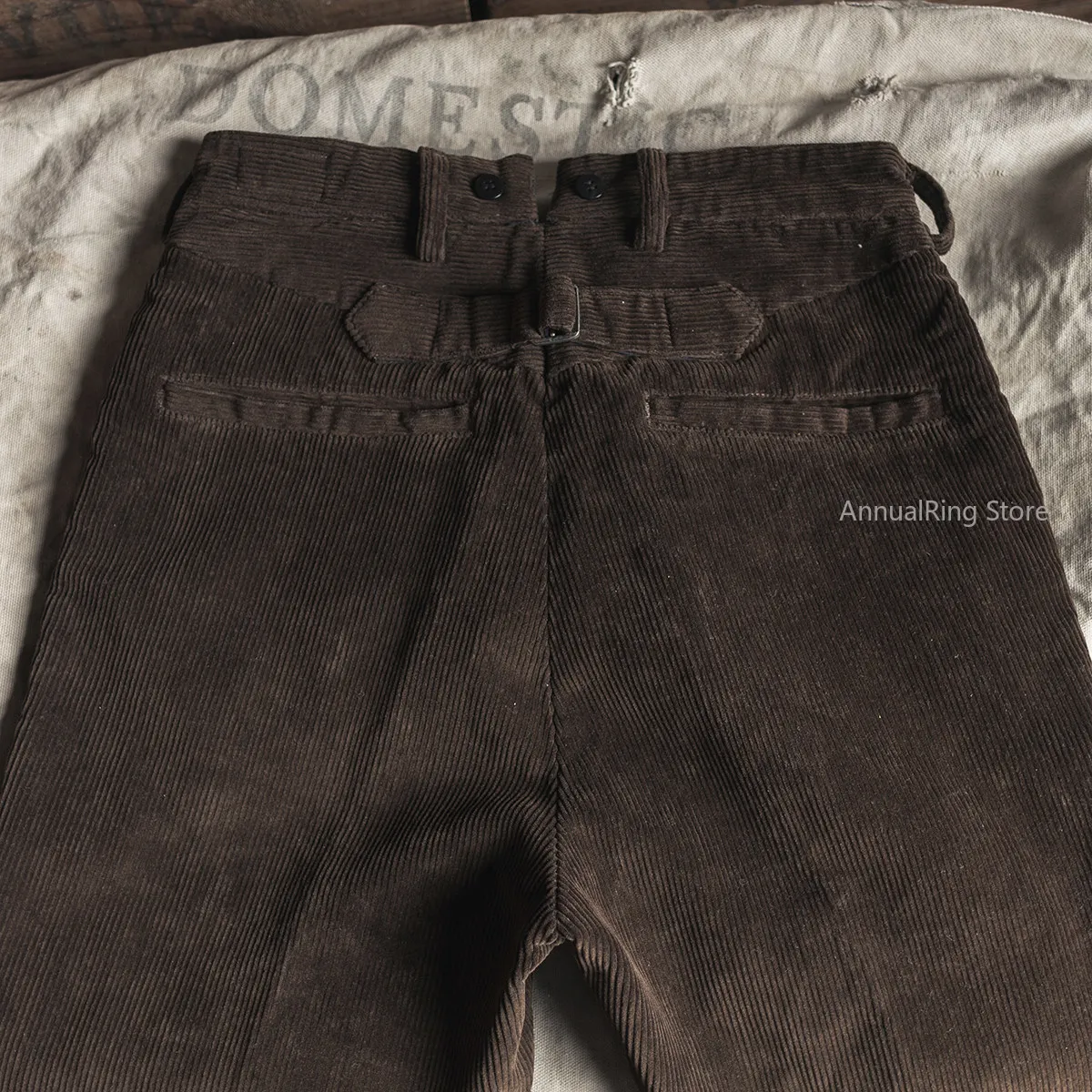 Rugged Bronson 1920s Heavy-Duty Corduroy Work Pants Vintage Heritage Style Men's Casual Trousers