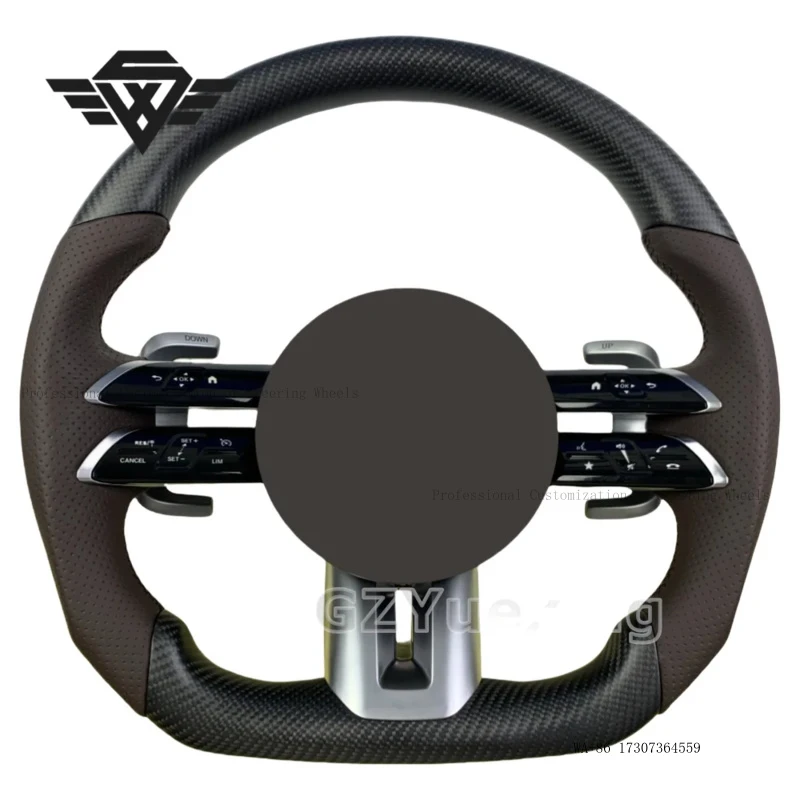 Customized Sports Style Matte Carbon Fiber Steering Wheel for Mercedes Benz Models GLE GLC C-Class AMG GT 63 W223 W213 W205 W204