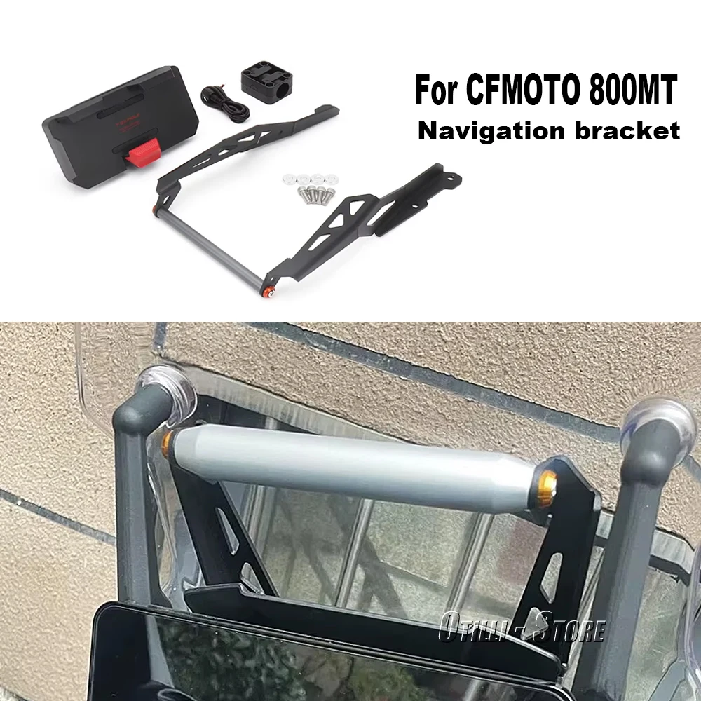 ل CFMOTO 800MT 800mt 800 MT 2023 جديد دراجة نارية الملحقات GPS حامل هاتف حامل الملاحة لوحة قوس تصاعد عدة