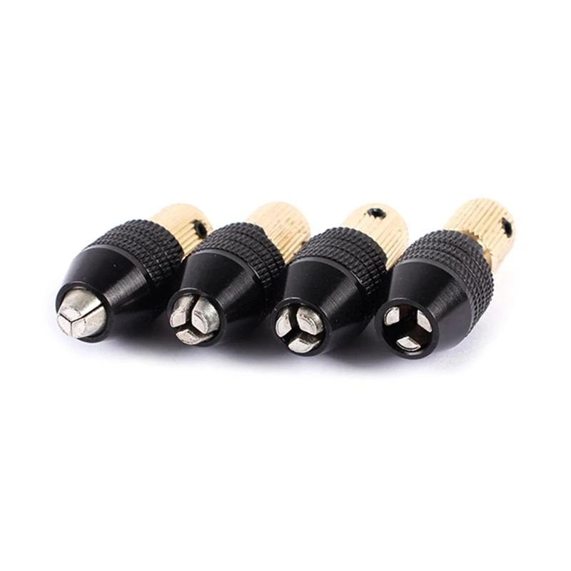 A2UD Adapter Chuck 0.3-3.4mm Three-claw with a Small Hexagonal Wrench Mini Chuck Clamp Drill Chuck Adapt