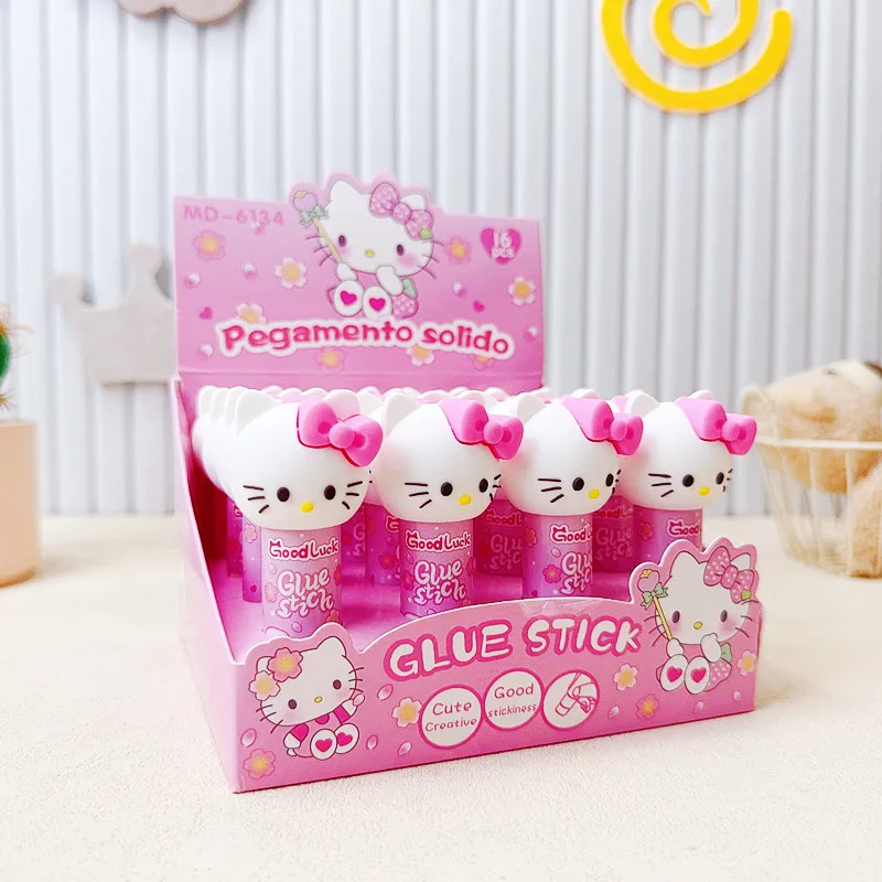 Sanrio Cartoon Solid Glue Anime My Melody Hello Kitty DIY Handmade Rotating Solid Glue Student Stationery School Supplies