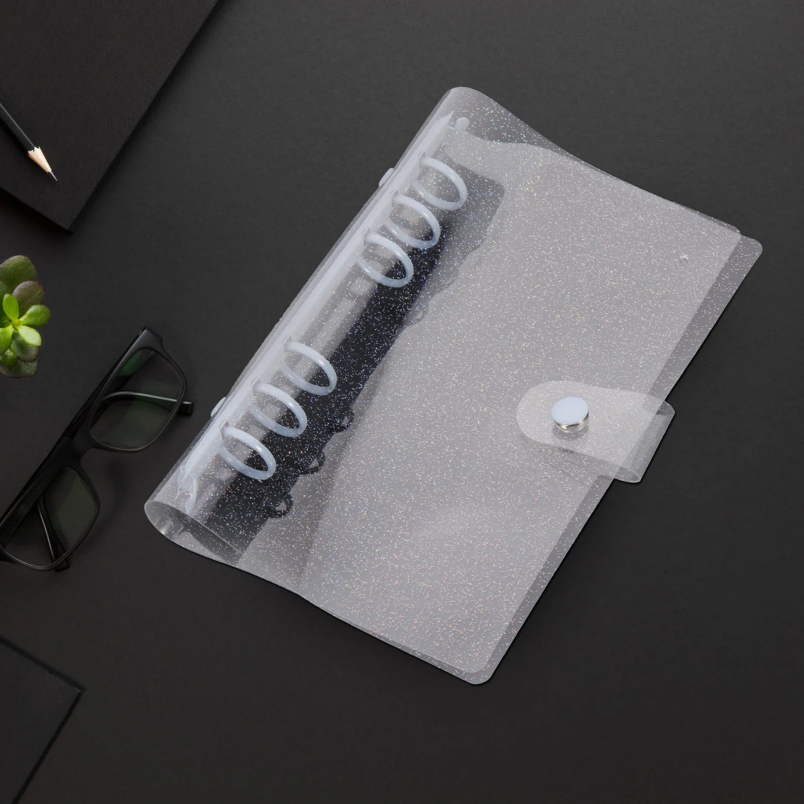 

6 Ring Binders A6 Clear PVC Folder for Documents Files Test Papers Kawaii Binder Cover Notebook Planner School Office