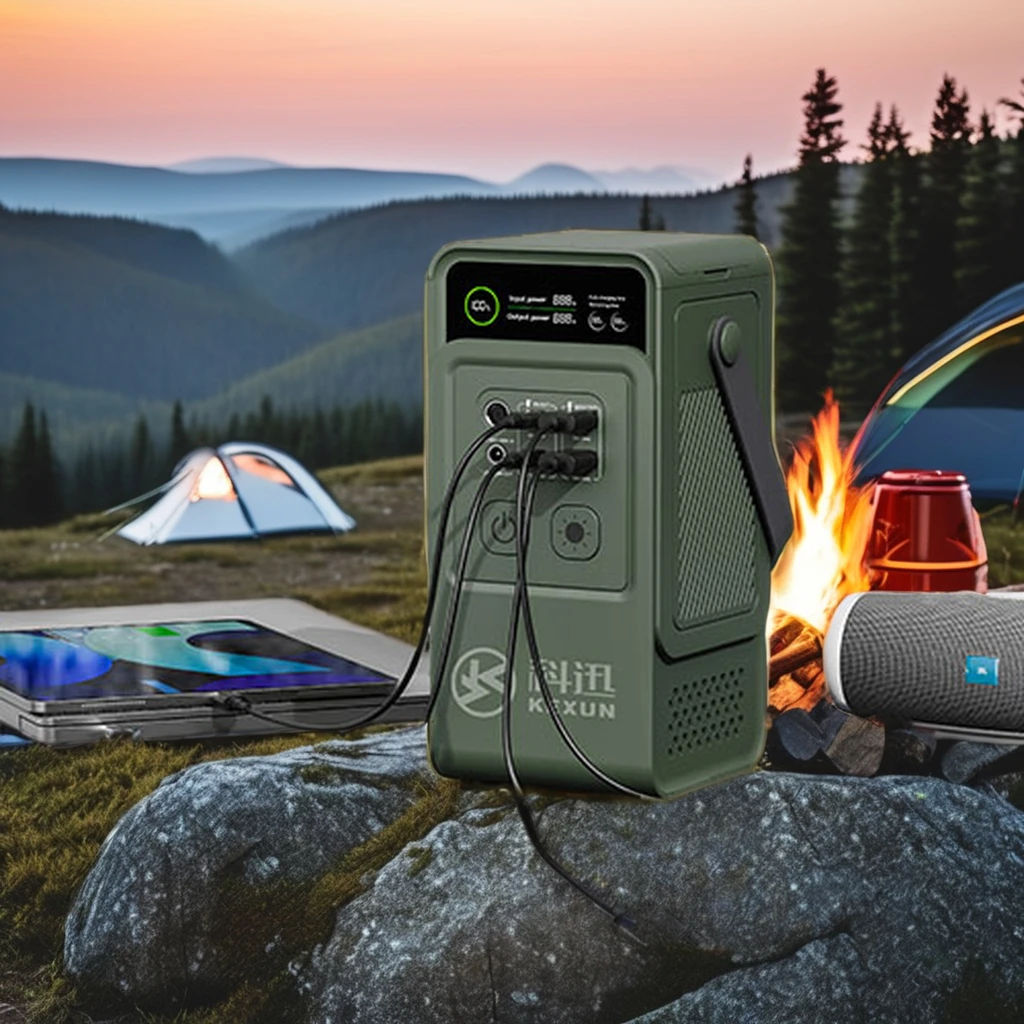 200W 태양광 휴대용 야외 전원 공급 장치 EU 플러그 140W 출력 순수 정현파 가정용 숨김 LED 손전등 자동차용 보관함