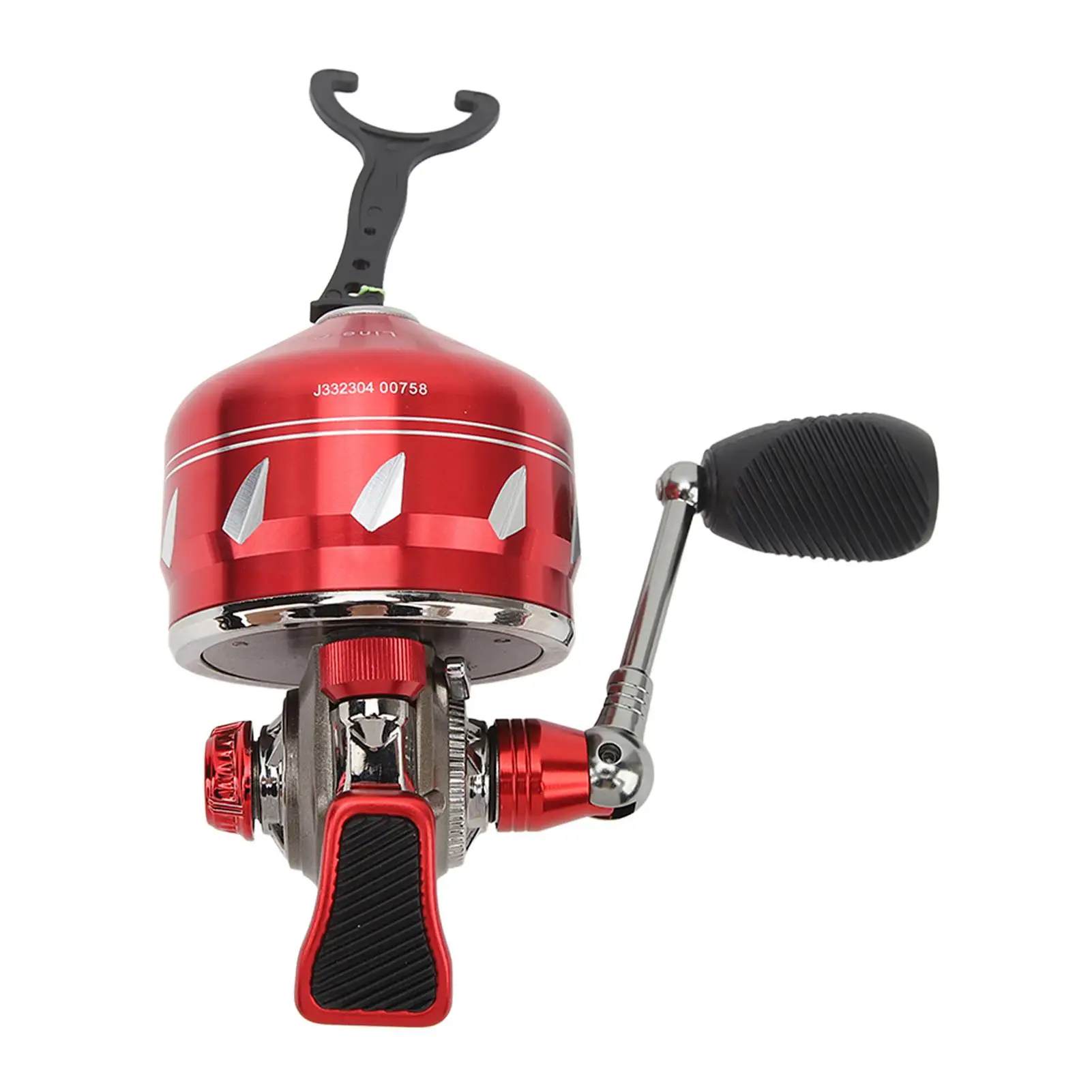 J33 All-Metal Lightweight Fishing Reel - Rust-Resistant Spinning Wheel in Red for Smooth Casting