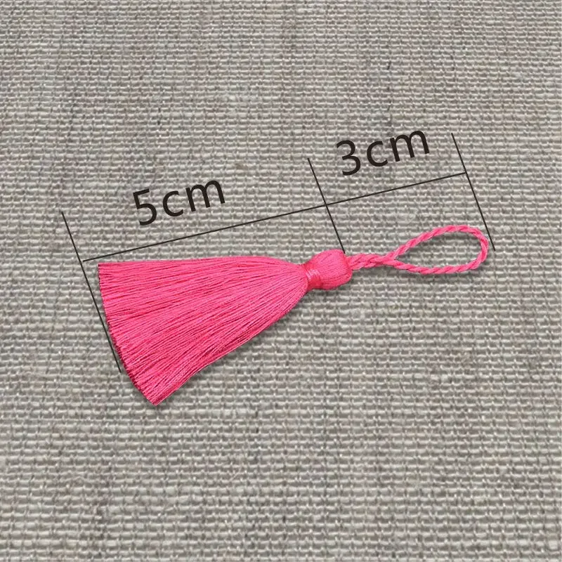 5/10Pcs 8cm Chunky Cotton Tassel with Hanging Loop Bookmarks Tassel Cotton Thread Small Tassels DIY Crafts Jewelry Making Decor