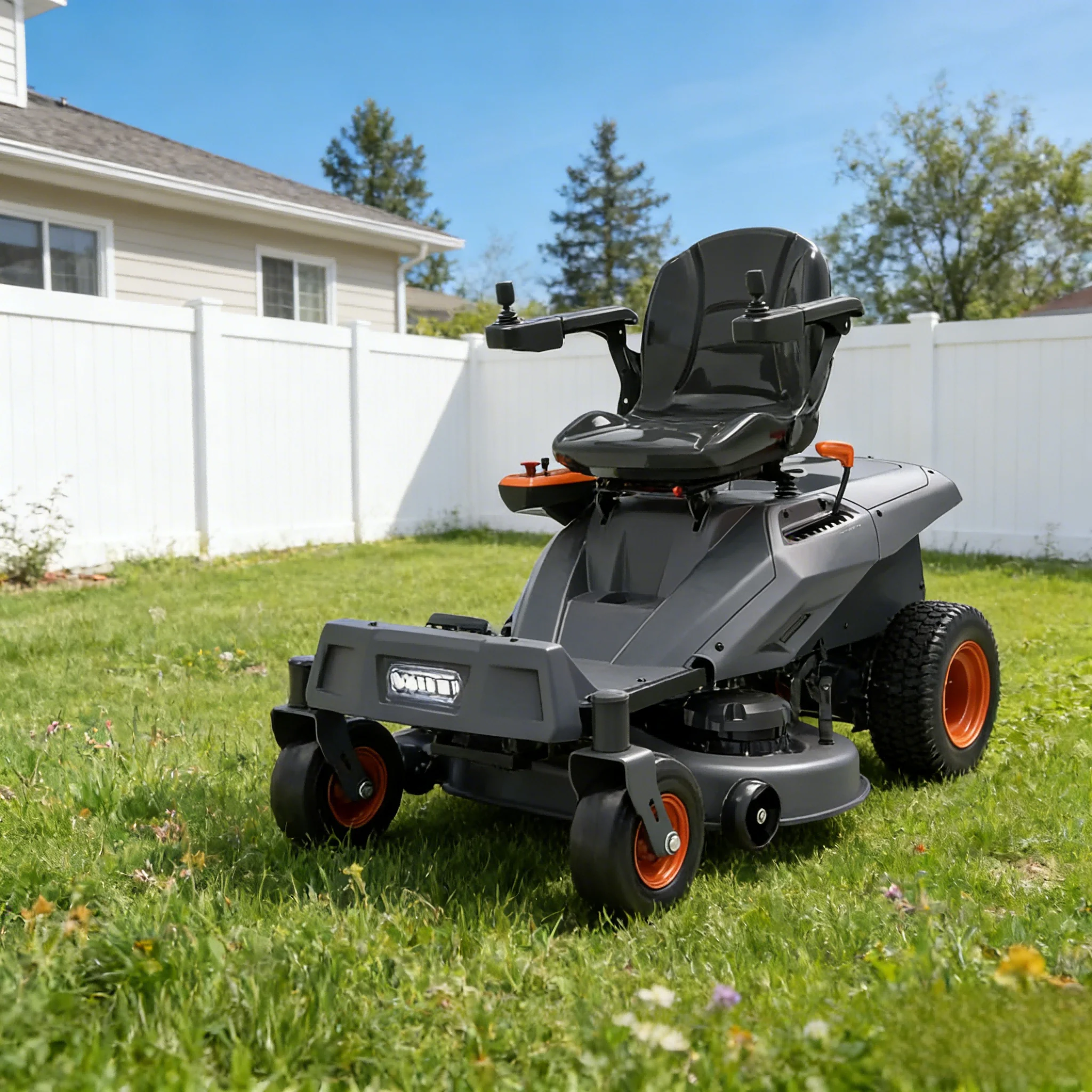 Hot-selling Industrial Grade Zero Turn Robotic Lawn Mower Lithium-ion Battery Cordless 1000W Straight Blade for Grass Cutting
