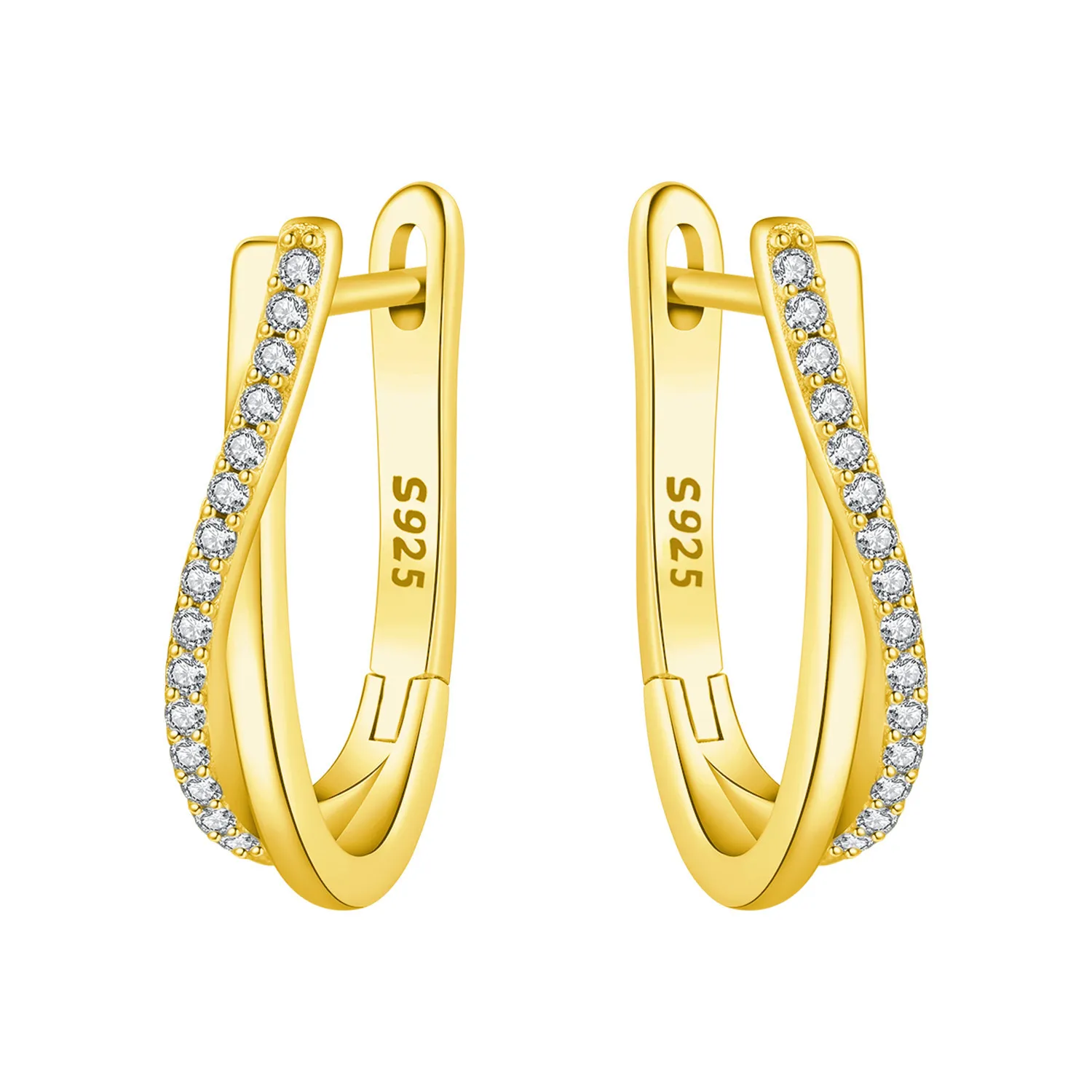 2026 Neu 925 Sterling Silber 18K Vergoldete Kirschblüten-Schmetterling-Creolen Modischer Einfacher Partyschmuck Geschenke für Frauen
