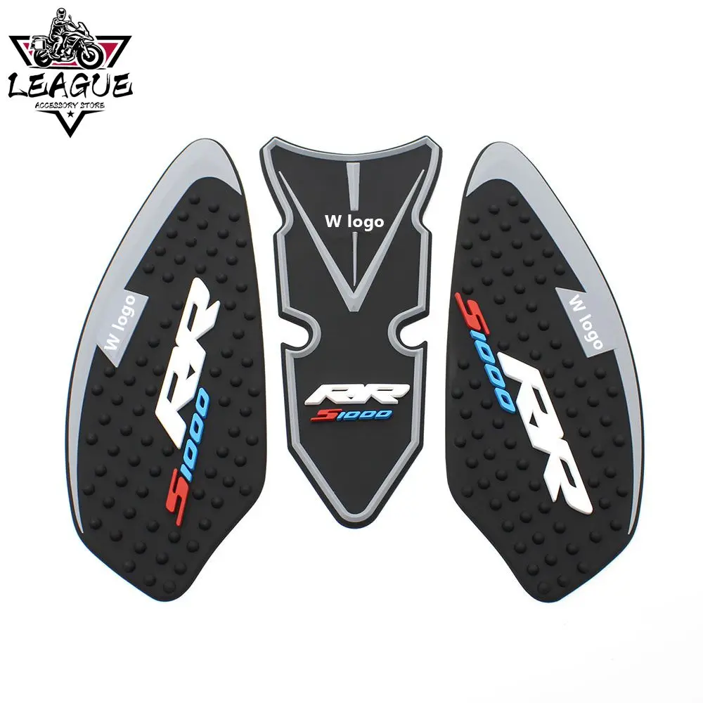 S1000RR 2024 For BMW S1000RR 2019-2024 Motorcycle New Rubber 3D Fuel Tank Sticker Pad Anti Slip Traction Logo Decal