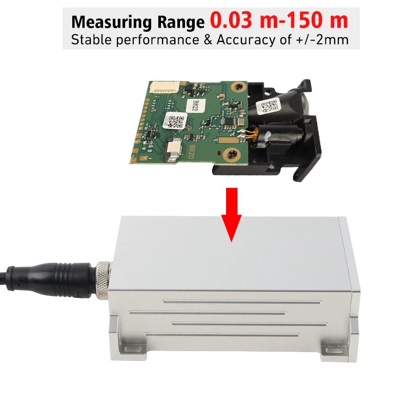 Industrial Grade Laser Sensor Distance Smart IP67 RS485 To TTL Level Converter Module 80m Laser Distance Sensor Meter