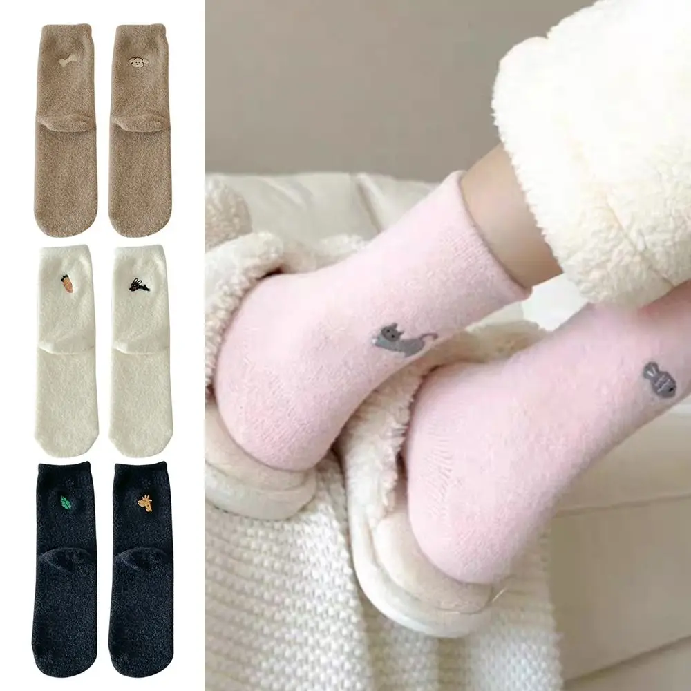 Soft Thick Winter Socks Thermal Warm Floor Sleep Sock Antiskid Double-sided Cashmere Socks Autumn Winter