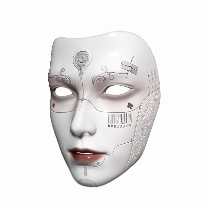 New Mechanical Male Mask Adult Hanfu Performance Party Dressing Style Face Art Cos Robot Face For Man\'s Mysterious Masks Gift