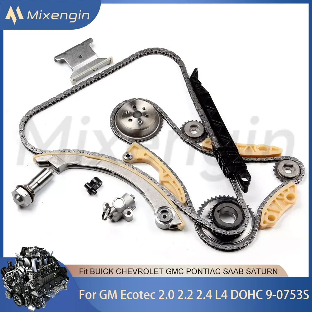 Engine Parts Timing Chain Kit W/VVT Gear Fit Chevrolet Buick Gmc Pontiac Saturn 03-15 For GM Ecotec 2.0 2.2 2.4 L4 DOHC 9-0753S