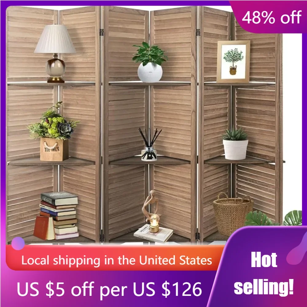 

Space Separation Partition Wall Room Divider 6 Panel Freestanding Room Dividers and Folding Privacy Screens Divided Rooms Biombo