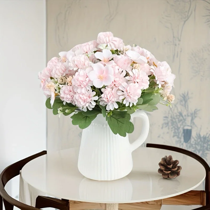 نبات محاكاة ديزي مطرز مقاس 12.6 بوصة، مكتب منزلي داخلي وخارجي، ديكور مركز الزفاف وحفلات الحديقة