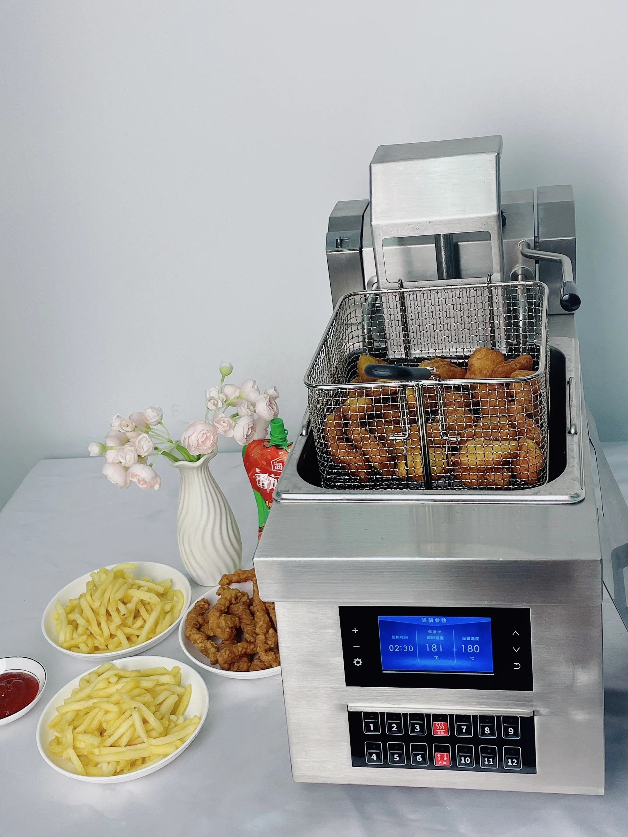 Restaurant Hotel Food Shop Use New Used Condition Available Multifunctional Electric Automatic Lifting Deep Fryer for Home