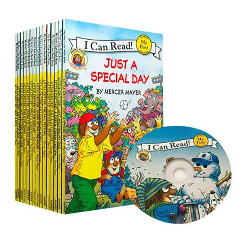 20 Books+CD I Can Read Little Critter English Picture Story Book For Kids Education Learning Toys Parent-Child Reading Book Gift