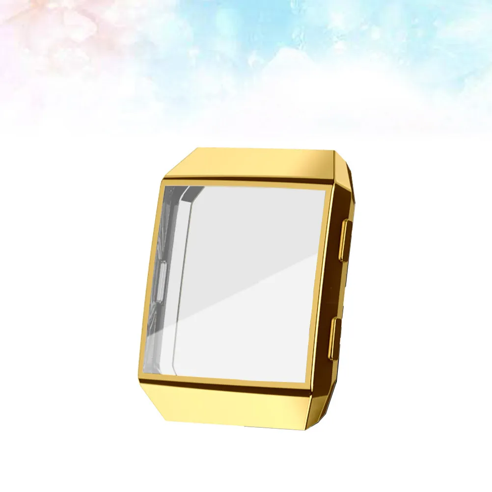 

Transparent Tpu Watch Protector Case Lightweight Shockproof Protective Frame Compatible for Fitbit Ionic Watch Cover Silver