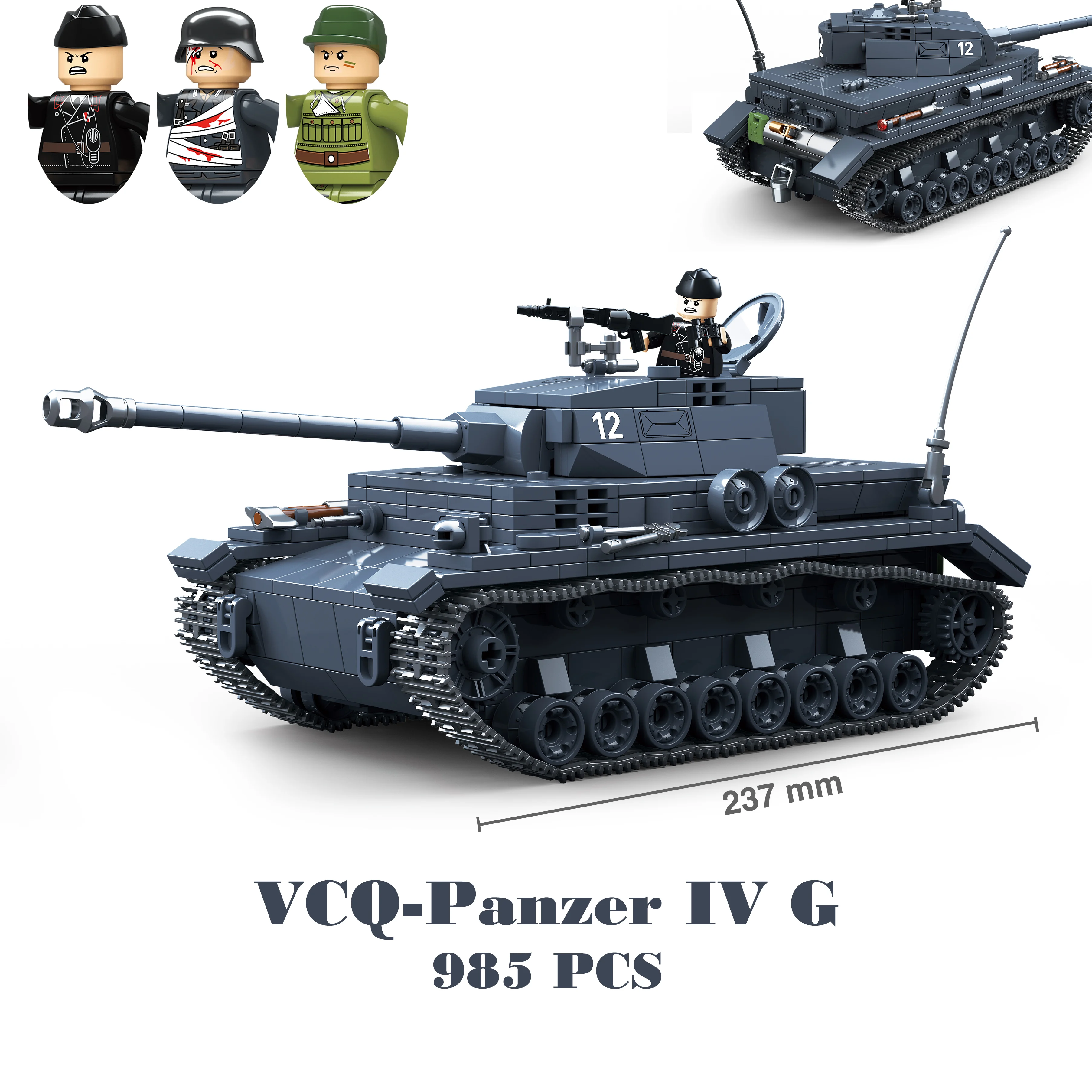 KV2 PanzerVI cresta carri armati militari US Army Quan Guan WW2 arma da guerra soldato figura modello Building Block Brick kid giocattoli per bambini