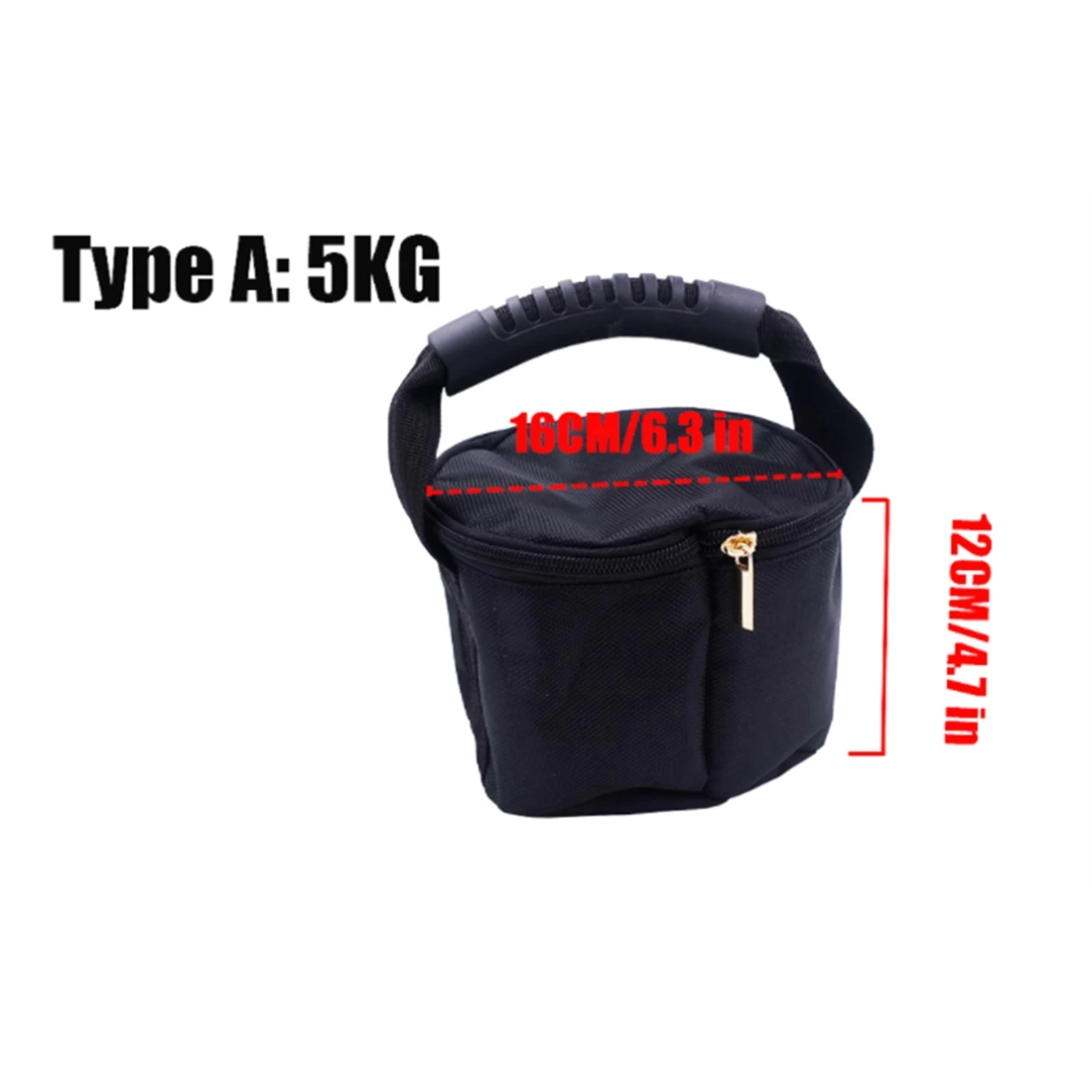 Portable Adjustable Kettlebell Power Sandbag Fitness Weightlifting Dumbbell with Handle Gym Yoga Workout Sand Bag,5Kg