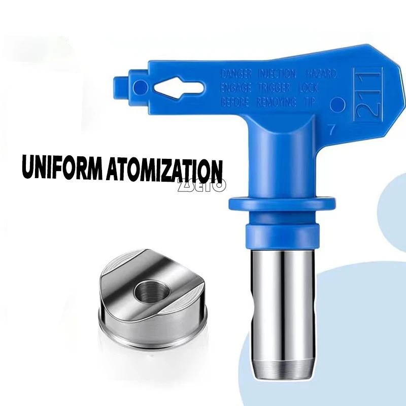 Airless spray gun nozzle holder and nozzle are suitable for reversible nozzle parts 211/215/311/315/415/417/515/517/523/623