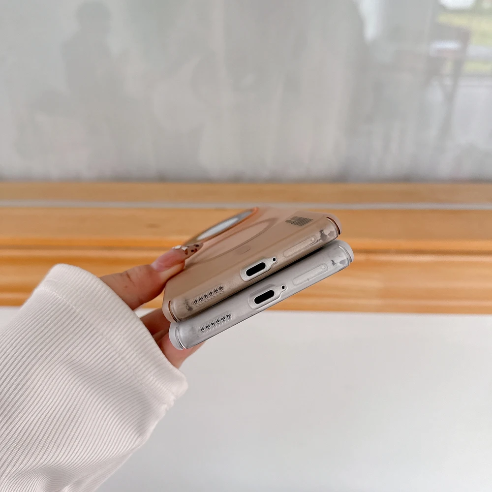 Matte Half Clear Magsafe Phone Case For Huawei P40 P50 P60 Mate 30 40 50 60 70 Pro Pura 70 80 Nova 12 13 14 Pro Ultra Hard Cover