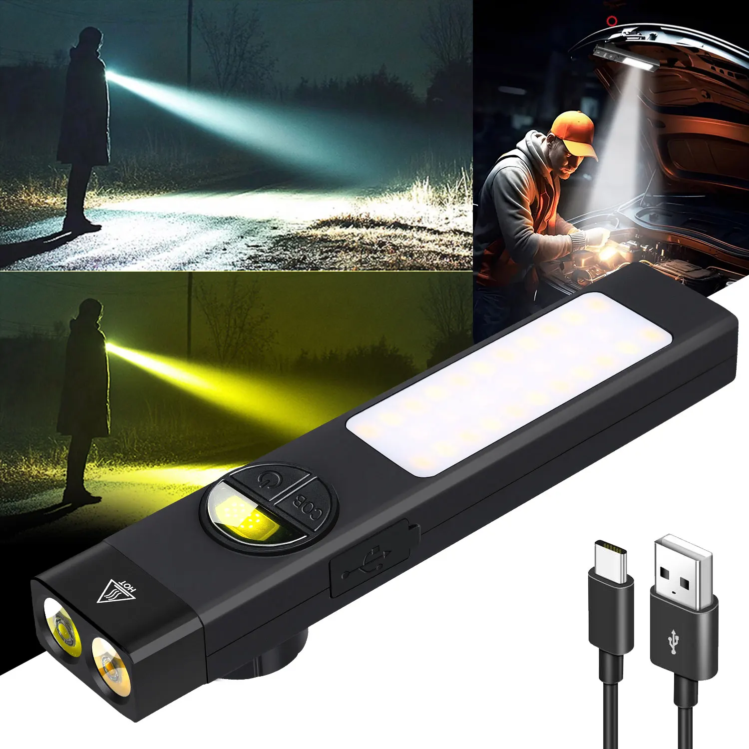 

Commander S1 Portable EDC Flashlight With Pen Clip 8 Modes Rechargeable torch 395nm UV Light Waterproof Outdoor Emergency Lamp