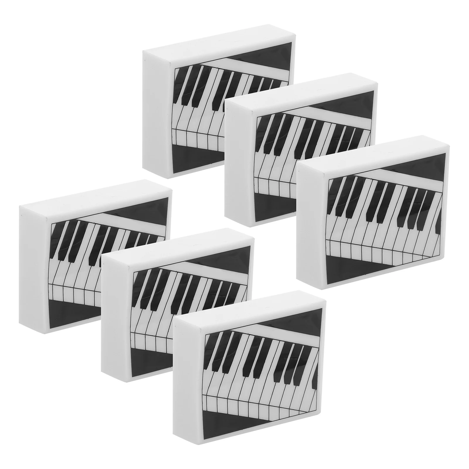 

6pcs Piano Eraser Cute Drawing Erasers Drafting Supply Safe Pencil Eraser Student Stationery Party Favor