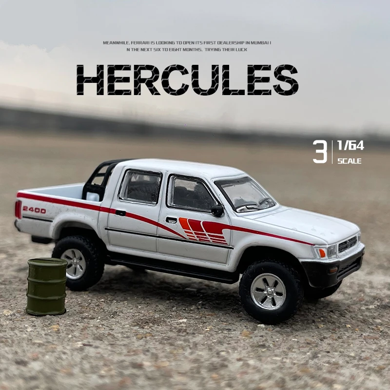 

New 1/64 Hilux Pickup Alloy Car Model Diecasts Metal Mini Car Model Body and Chassis Toy Model With Retail Box Childrens Gifts