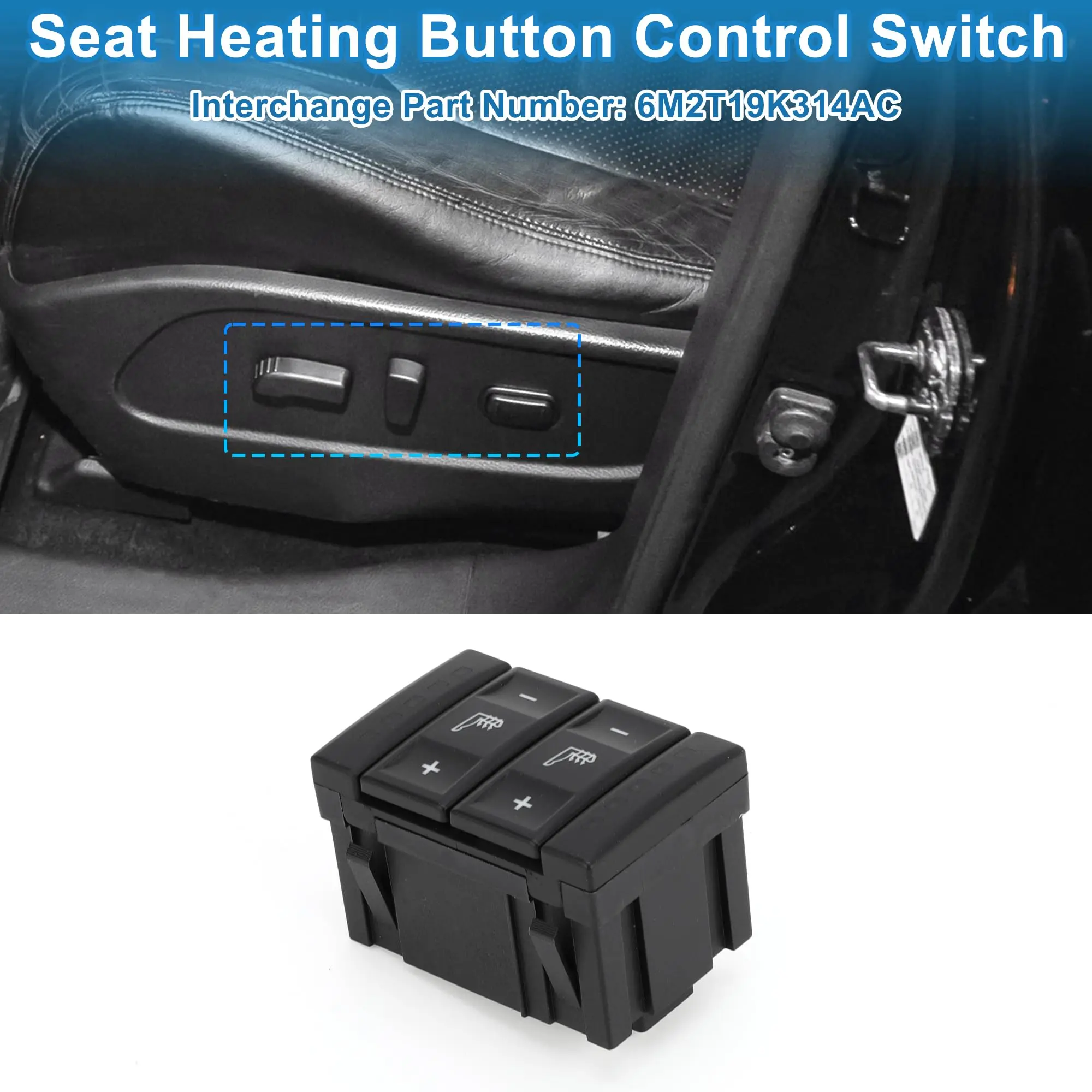 6M2T-19K314-AC 6M2T19K314AC Seat Heating Button Control Switch For Ford S-MAX 2006 -2015 Galaxy MK 3 2006-2015 For Mondeo MK 4