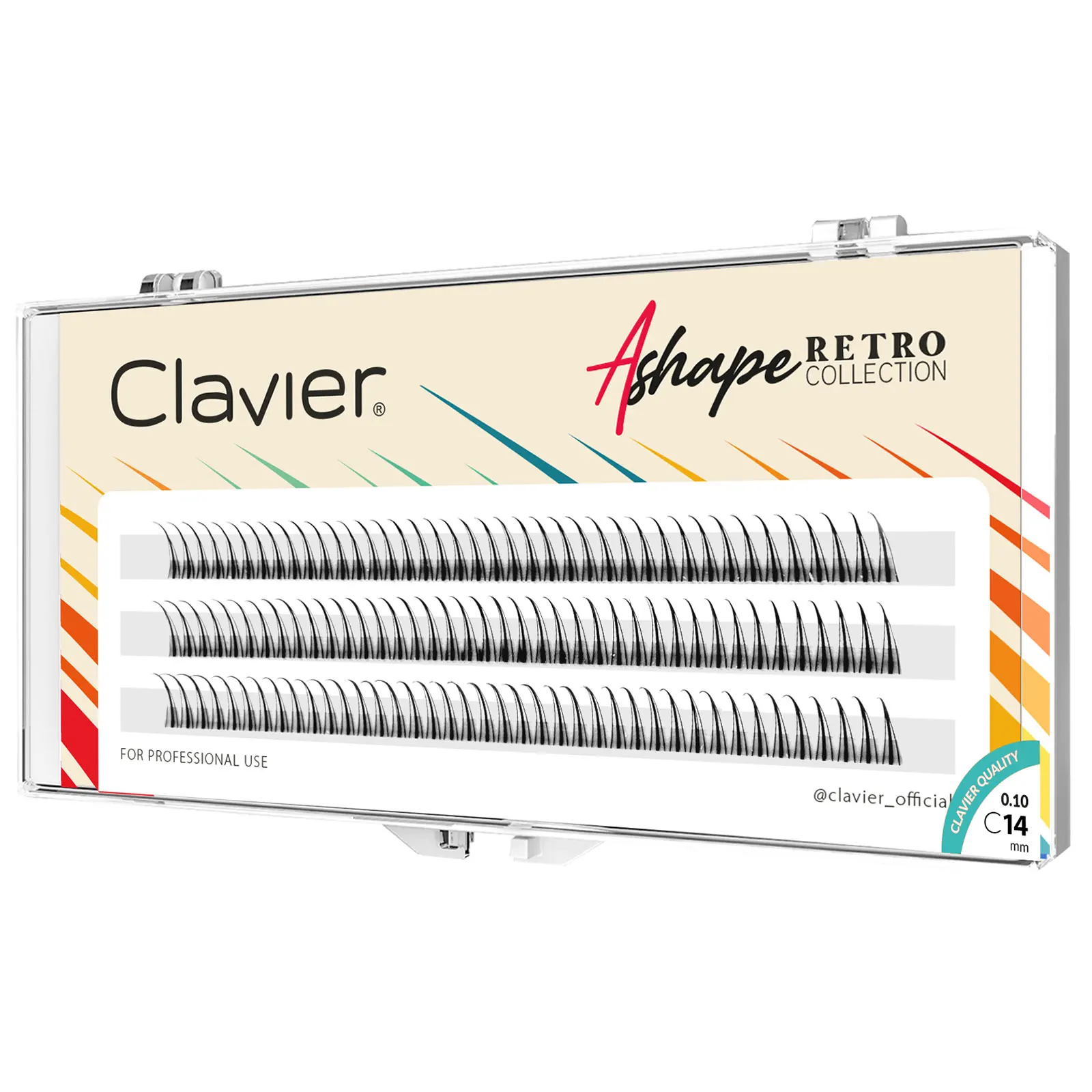 Clavier Vintage Ashape Wimpern-Make-up, einzelne Wimpern, Cluster-Spikes, hochwertige synthetische Seide, natürliche Comic-Wimpern – Detail 7