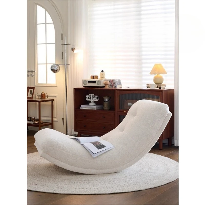 Moon rocking chair single small sofa balcony bedroom small lazy leisure sofa