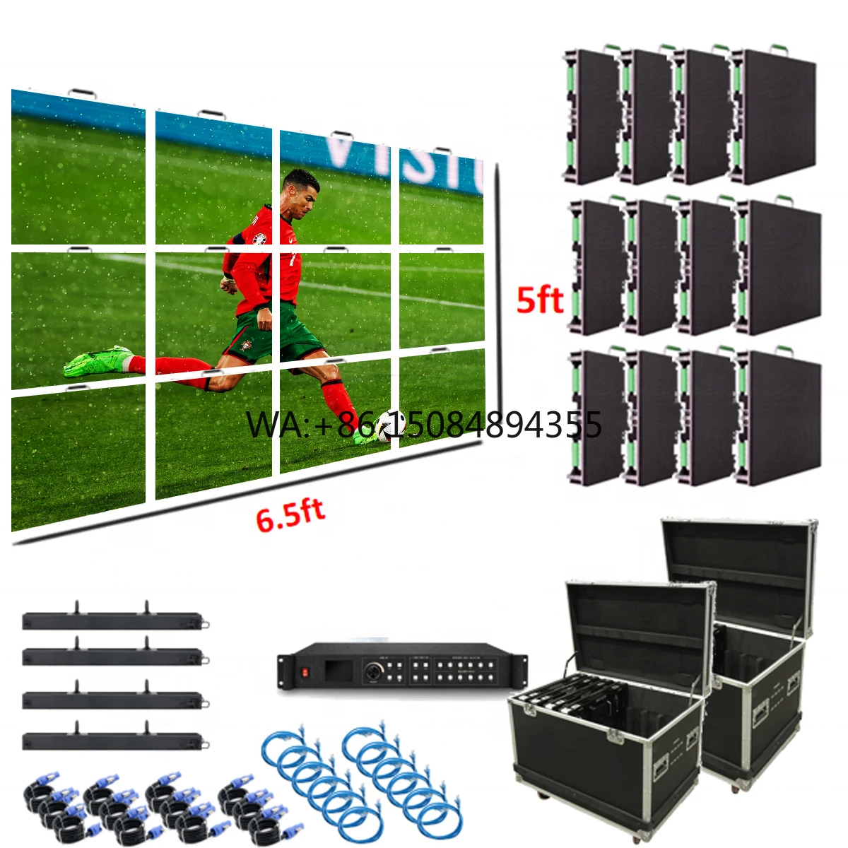 High Quality Full Color P2.6 P2.9 P3.9 P4.8 Indoor Outdoor Waterproof Giant Led Video Wall Event Rental Stage Display Screen