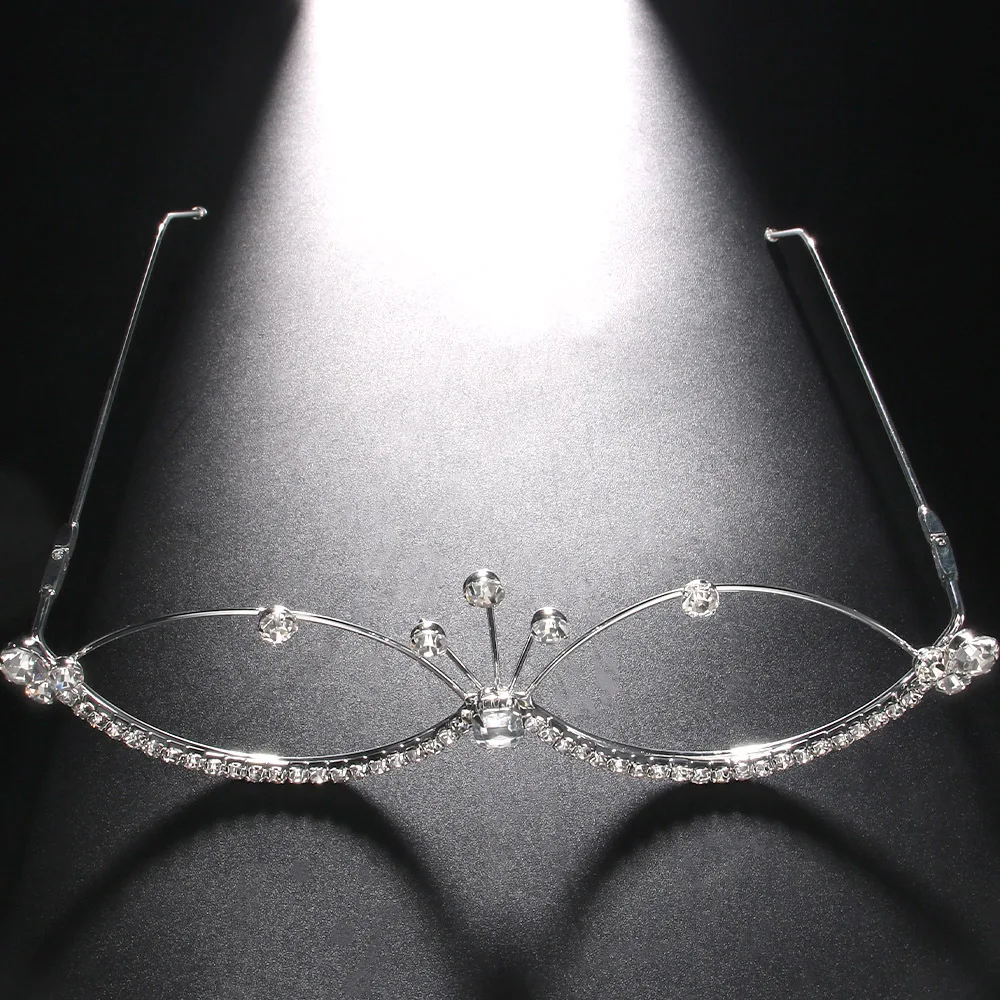 2025 جديد شرابة الحجاب أقنعة إطارات النظارات النساء حجر الراين قناع الوجه حفلة تنكرية الرقص موضة الوجه اكسسوارات مجوهرات #5