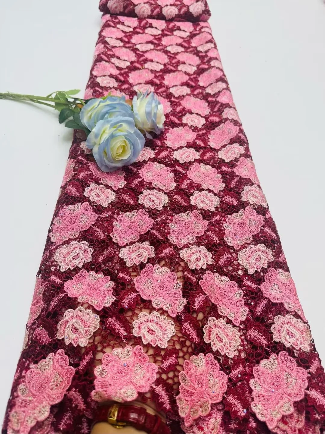 

Water Soluble Lace African Embroidery Cord Lace Fabric Guipure Lace Fabric Nigerian Lace Bridal Sewing 5 Yards Party Season