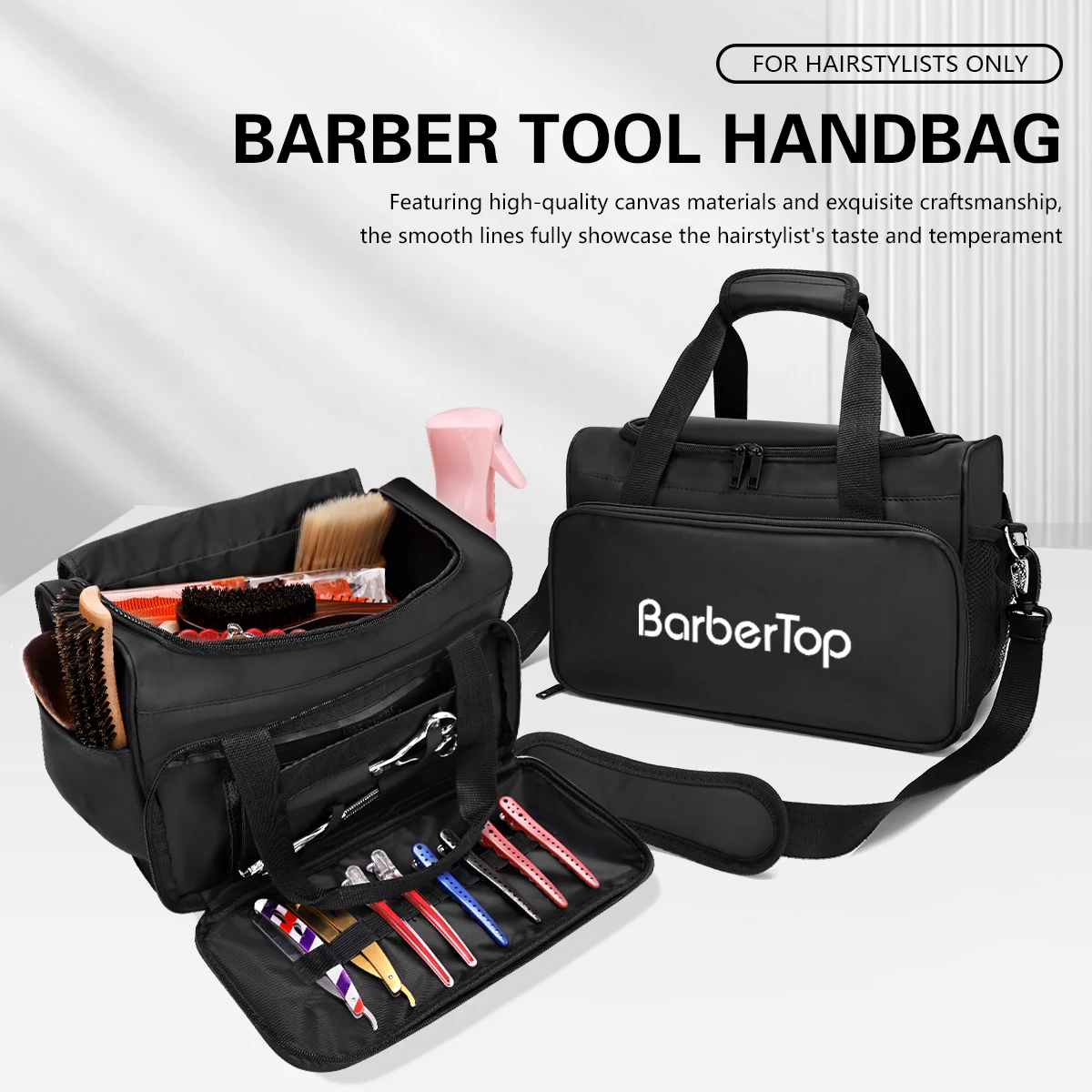 Barber Shop Hairdressing Tool Storage Bag Large Capacity Multi functional Portable Travel Handbag Hairdressing Tool Storage Bag