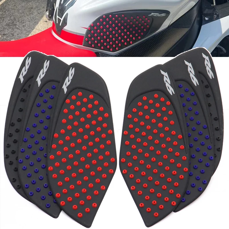 Motor Anti Slip Side Stickers Fuel Tank Pads Cover Protector Decals Gas Knee Grip Traction For Yamaha YZF R6 YZFR6 600 2008-2016