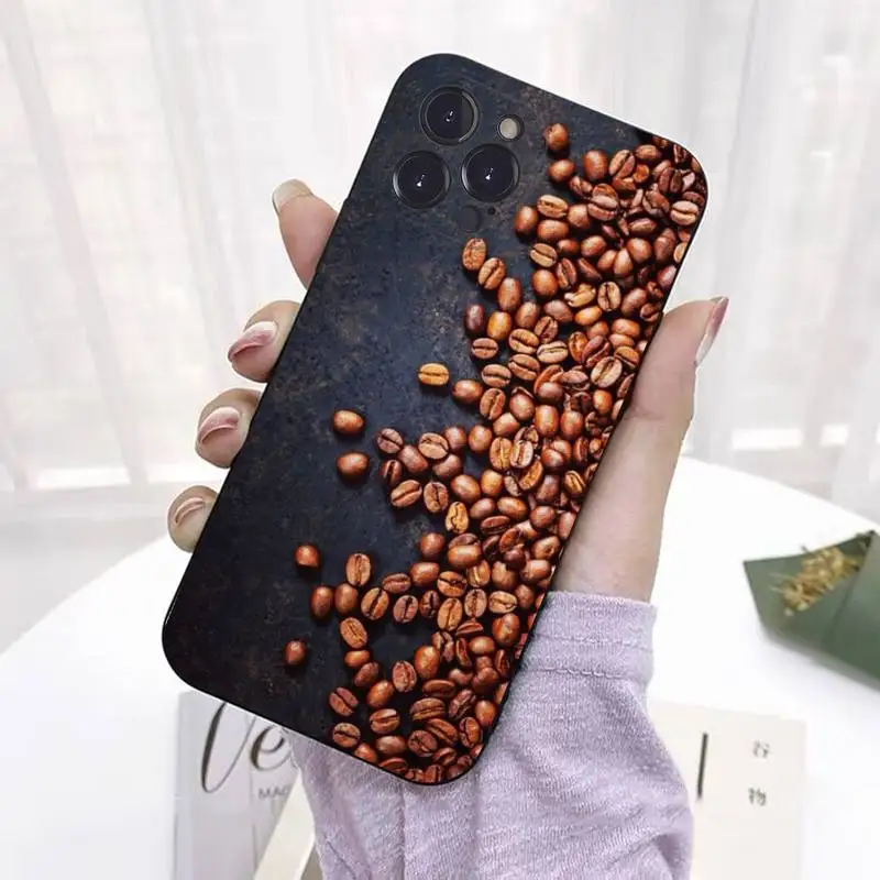 YNDFCNB Coffee Beans Phone Case For iPhone 6 7 8 Plus 11 12 13 14 Pro SE 2020 MAX Mini X XS XR Back Funda Cover