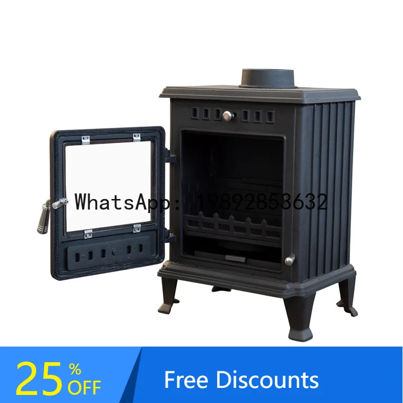 

CZ Indoor Cast Iron Wood Burning Stove for Villa Home Use, Energy-Saving Fireplace for Homestay