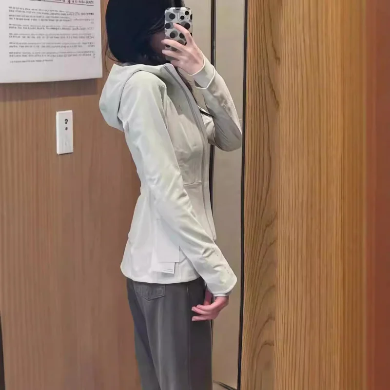 Áo khoác mềm mại cho phụ nữ, chống nước, chống gió, lót lông cừu, ôm sát, áo khoác thể thao ngoài trời ấm áp, chạy bộ, đi bộ đường dài, áo hoodie tập luyện