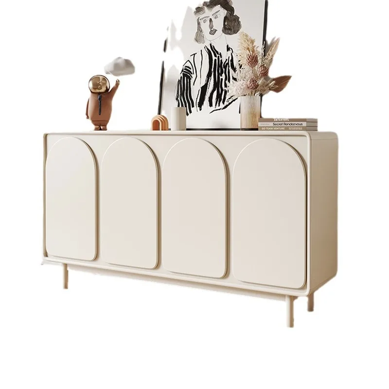 

Современный минималистичный шкафчик для маленькой квартиры, кремовый шкаф для гостиной с дверью