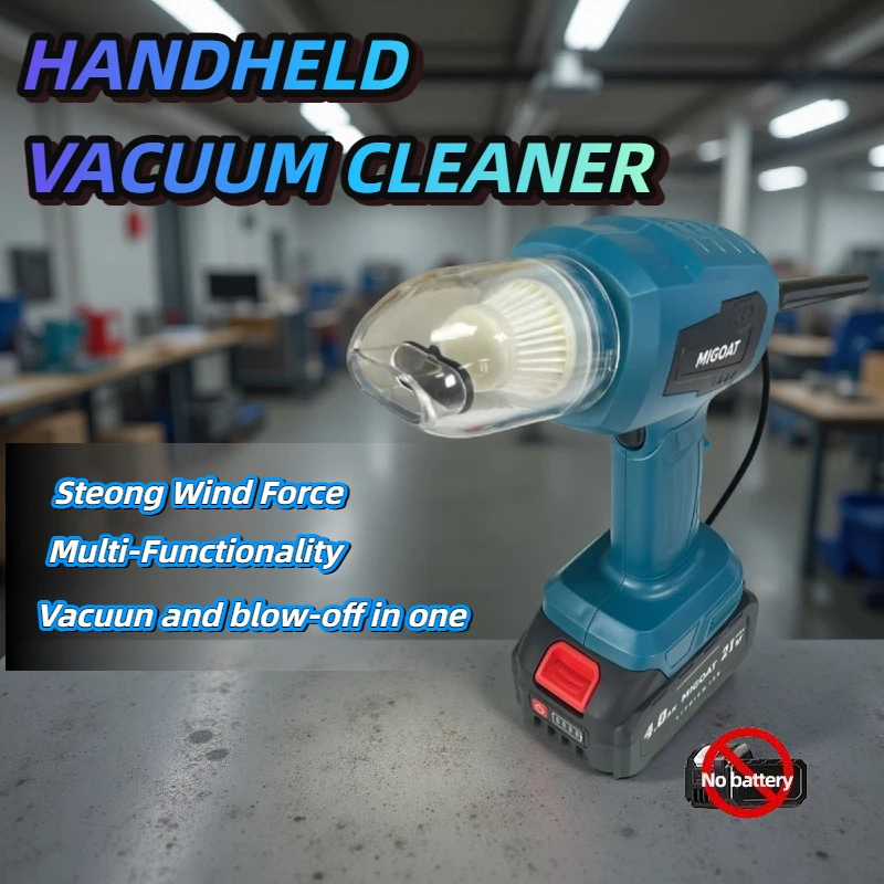 مكنسة كهربائية MIGOAT 2 في 1، منفضة كهربائية شفط قوية 10 كيلو باسكال، منفاخ غبار الكمبيوتر، لبطارية ماكيتا 18-21 فولت